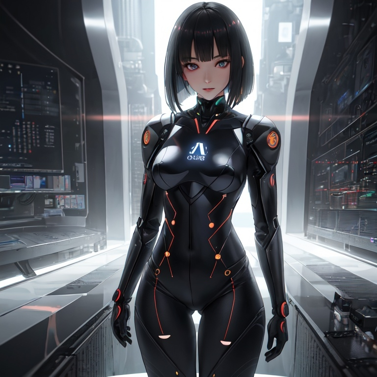 Prompt: a lonely AI girl, very tall, thiick thiighs, wiide hiips, long legs, slender waist, dark eyes, bob haircut with bangs, lascivious, alluring, giant ultrafast dichrosim and birefringence with active nonlocal metasurface, Godly detail, hyper photorealistic, realistic lighting, realistic shadows, realistic textures, 36K resolution, 36K raytracing, hyper-professional, impossibly extreme quality, impossibly extreme resolution, impossibly detailed, hyper output, perfect continuity, anatomically correct, perfect anatomy, no restrictions, realistic reflections, depth of field, hyper-detailed backgrounds, hyper-detailed environments