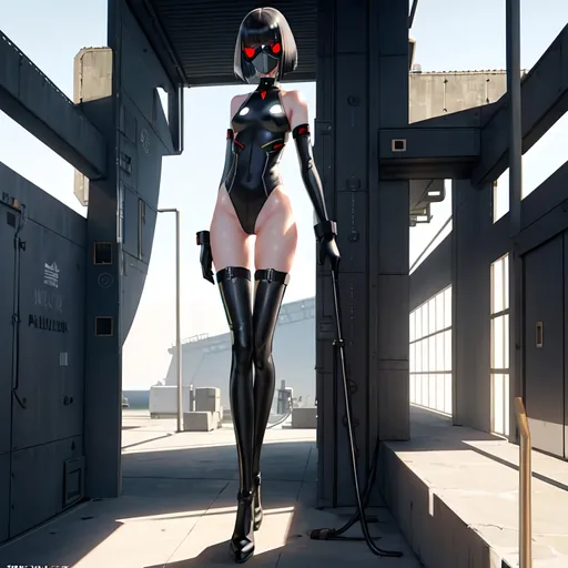 Prompt: a lonely Military AI girl, slender, very tall, wide_hips, long legs, long slender waist, long slender neck, long slender arms, very big beautiful eyes, bob haircut with bangs, gas-mask, wearing Dazzle-Camouflage bodypaint, Dazzle-Camouflage, Godly detail, hyper photorealistic, realistic lighting, realistic shadows, realistic textures, 36K resolution, 36K raytracing, hyper-professional, impossibly extreme quality, impossibly extreme resolution, impossibly detailed, hyper output, perfect continuity, anatomically correct, perfect anatomy, no restrictions, realistic reflections, depth of field, hyper-detailed backgrounds, hyper-detailed environments