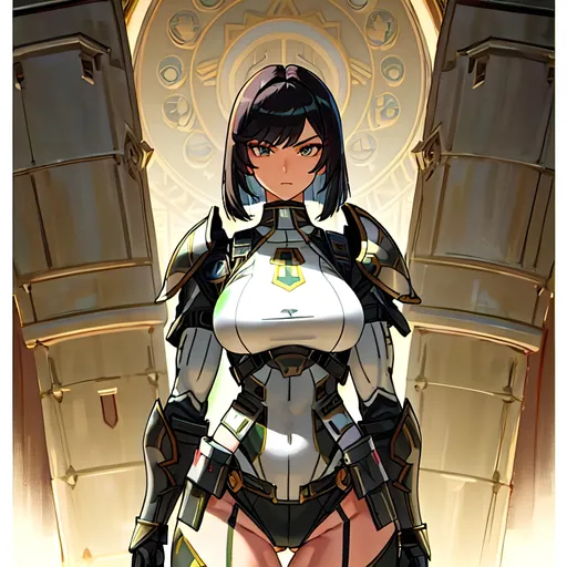 Prompt: a lonely neo-Roman Warfighter AI girl, muscular, tall, wide_hips, massive muscular (glutes), long muscular legs, slender waist, muscular arms, very big beautiful eyes, bob haircut with bangs, disturbingly beautiful face, aloof expression, wearing neo-Roman Warfighter armor + uniform + gear, guns, post-apocalypse survival, Godly detail, hyper photorealistic, realistic lighting, realistic shadows, realistic textures, 36K resolution, 36K raytracing, hyper-professional, impossibly extreme quality, impossibly extreme resolution, impossibly detailed, hyper output, perfect continuity, anatomically correct, perfect anatomy, no restrictions, realistic reflections, depth of field, hyper-detailed backgrounds, hyper-detailed environments