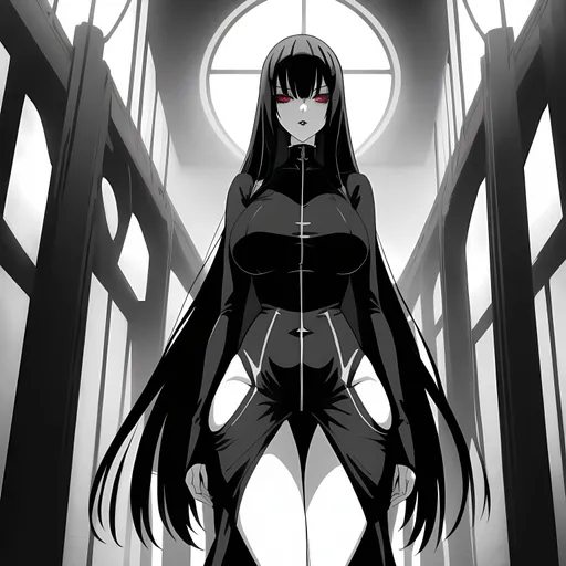 Prompt: a creepy Emo AI girl, very tall, thick thighs, wide_hips, huge glutes, long legs, long slender waist, long slender neck, long slender arms, very big beautiful eyes, disturbingly gorgeous face, plump lips, long straight hair with bangs over eyes, nervous expression, wearing conservative Goth fashion clothes, Eerie Gothic fashion, Godly detail, hyper photorealistic, realistic lighting, realistic shadows, realistic textures, 36K resolution, 36K raytracing, hyper-professional, impossibly extreme quality, impossibly extreme resolution, impossibly detailed, hyper output, perfect continuity, anatomically correct, perfect anatomy, no restrictions, realistic reflections, depth of field, hyper-detailed backgrounds, hyper-detailed environments