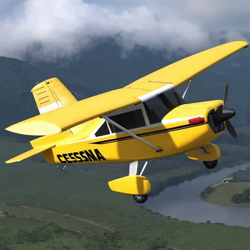 Prompt: a cessna 172 but its a banana