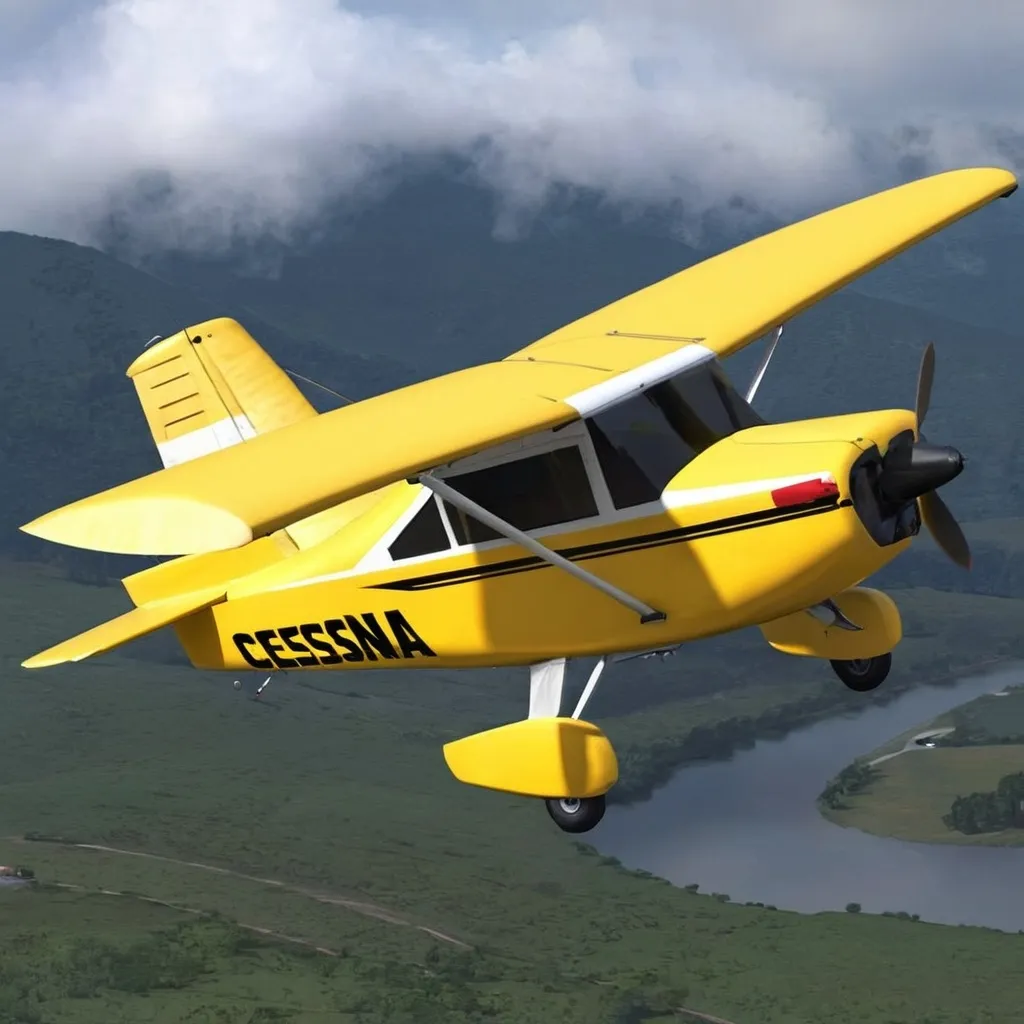 Prompt: a cessna 172 but its a banana