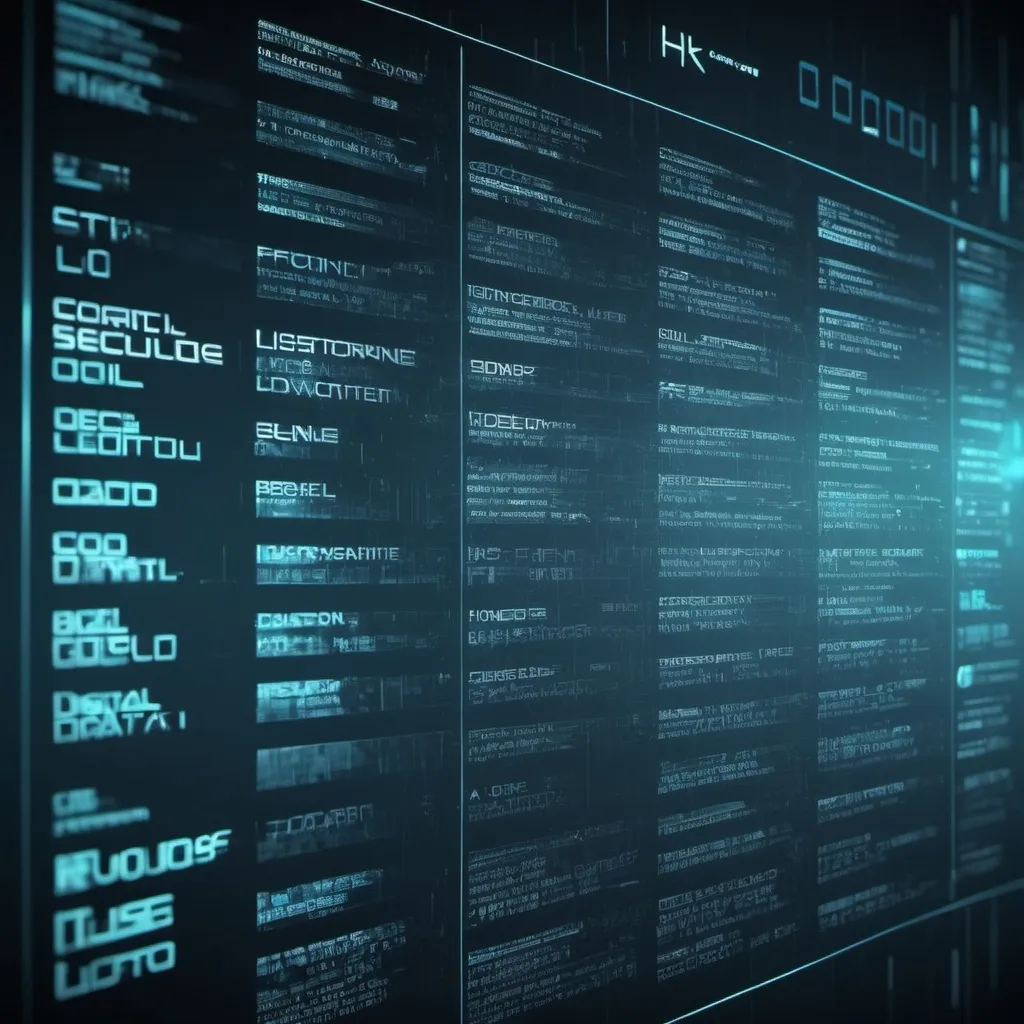 Prompt: Endless list of scrolling words on screen, highlighted 'Large Language Model', digital art, high-tech interface, futuristic design, cool-toned lighting, 4k resolution, detailed digital display, professional digital art style, futuristic interface, technology, digital text, highres, cyberpunk, cool tones, futuristic design, detailed digital display, professional, atmospheric lighting