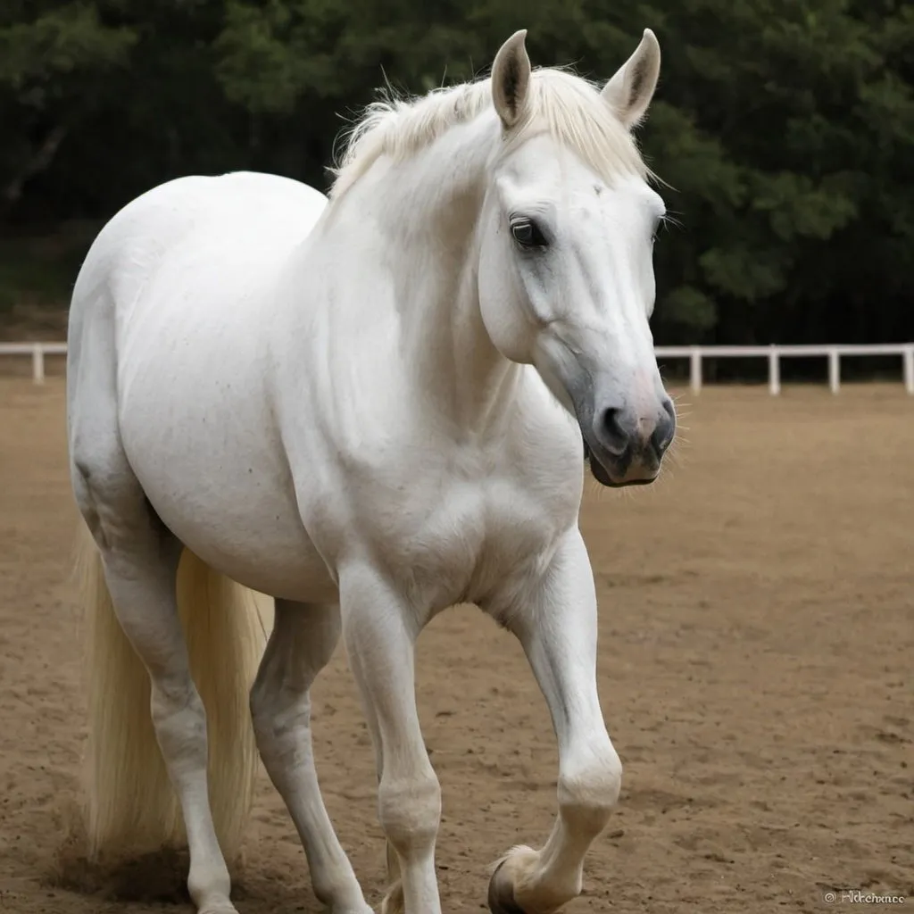 Prompt: una imagen de un caballo blanco