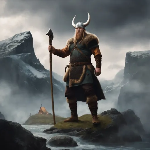Prompt: valhalla viking gilitch
