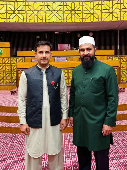 Prompt: Create image with Imran Khan pti chairman x prime minister of Pakistan the picture is me and create image in this place with Imran khan