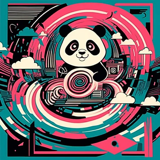 Prompt: <mymodel>Illustration of music in ads-corporate style, panda and fire color tones, symbolism, cloudcore, endercore, wavy lines and organic shapes, black background, high quality, ads-corporate, cyan and pink, symbolism, cloudcore, endercore, wavy lines, organic shapes, professional, atmospheric lighting