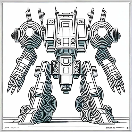 Prompt: <mymodel>Detailed blueprint drawing of a retrofuturistic mecha, intricate gears and wheels, high detail, Beeple style, retrofuturism, 4k, ultra-detailed, blueprint, mechanical, vintage, detailed linework, professional, atmospheric lighting