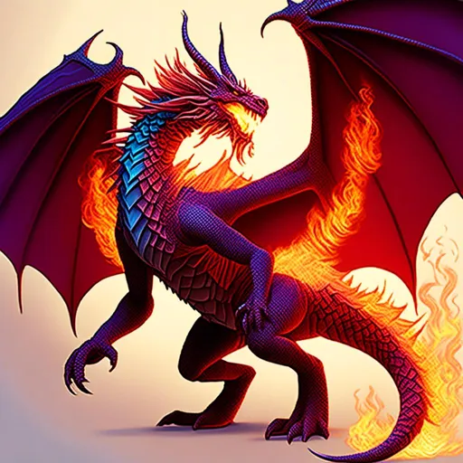 Prompt: <mymodel>Fire-breathing dragon-like creature, vibrant red scales, intense flames, fantasy illustration, mythical beast, detailed horns and claws, high quality, fantasy, vibrant colors, dynamic pose, dragon, fiery breath, mythical, detailed scales, epic, atmospheric lighting