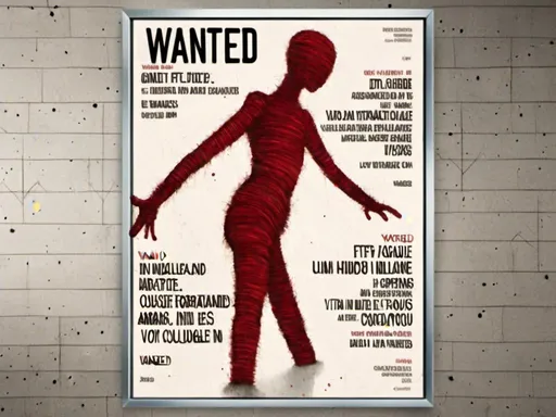 Prompt: <mymodel>"Wanted" : Affiche rectangulaire, générateur d'un effet "cinéma". Utilisez des couleurs vives et des contrastes forts pour créer un effet dramatique. Inclure des éléments de decors, comme des arbres, des signes de chemins et des maisons en arrière-plan, pour donner un air de authenticité. Utiliser un style typographique classique, avec des empattements et des fioritures. Inclure des informations sur le crime commis et la récompense offerte pour la capture du personnage. Includez un portrait du personnage recherche, souvent de<mymodel> "Wanted" : Affiche rectangulaire. SHOW "Wanted"