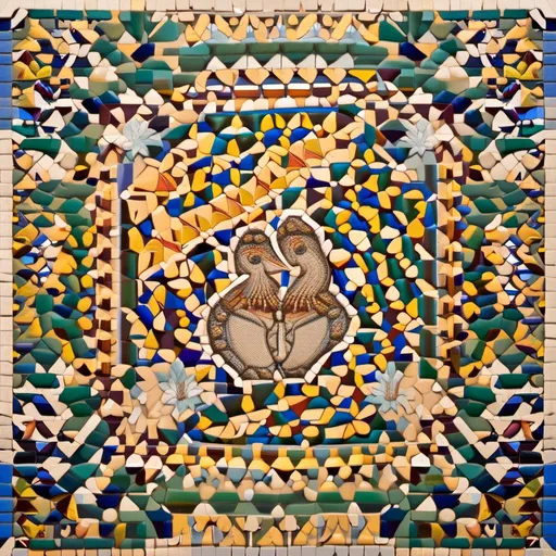 Prompt: mosaique; La mythologie babylonienne est une mythologie qui a ete inventee et developed en Babylone, un empire antique qui existait en Irak. mosaique; Elle contient des mythes, des histoires et des personnages importants qui ont joue un role important dans la culture babylonienne. mosaique; Les personnages les plus importants dans la mythologie babylonienne sont les dieux et les personnages heroiques. 
 mosaique; Les dieux et les personnages heroiques de la mythologie babylonienne sont souvent representes dans les sculptures et les dessins des periods antique et moyen. mosaique<mymodel>mosaique mosaique