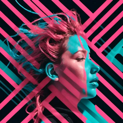 Prompt: <mymodel>Illustration of music in ads-corporate style, cyan and pink color tones, symbolism, cloudcore, endercore, wavy lines and organic shapes, black background, high quality, ads-corporate, cyan and pink, symbolism, cloudcore, endercore, wavy lines, organic shapes, professional, atmospheric lighting