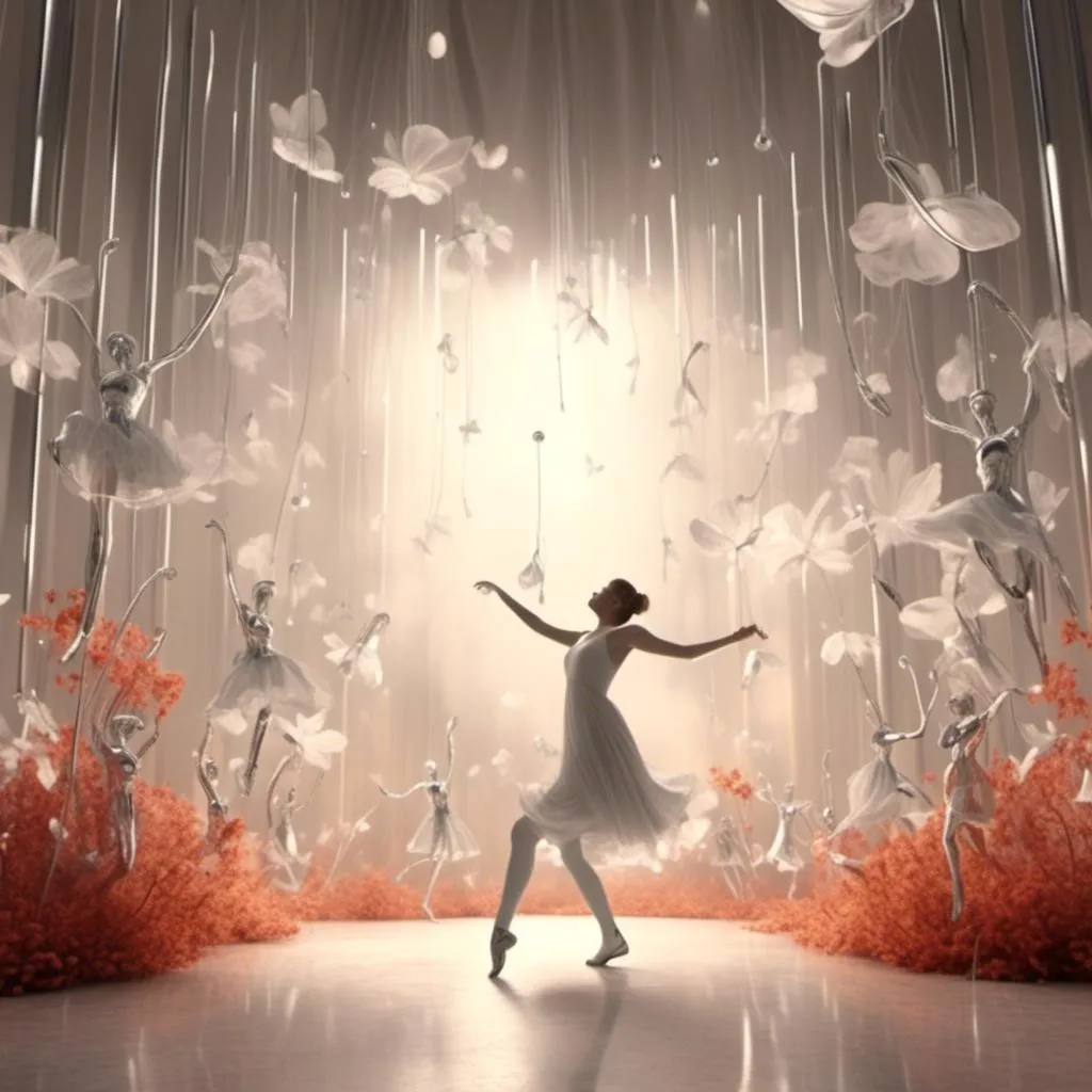 Prompt: <mymodel>Surreal 3D rendering of a dreamy musical performance, ethereal and glowing stage, magical glowing flowers floating in the air, mystical and enchanting atmosphere, high quality, surrealism, dreamy, glowing stage, magical flowers, 3D rendering, ethereal, mystical atmosphere, enchanting, musical performance