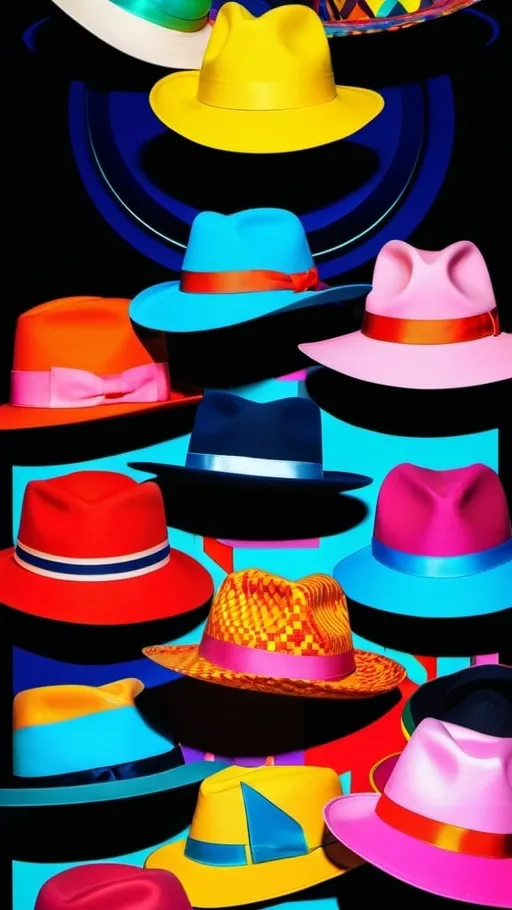 Prompt: Collage of clothes and hats on a cell phone screen, Christian Hilfgott Brand, toyism, maximalist, concept art, vibrant colors, digital collage, high quality, detailed textures, surreal, fashion, eclectic, playful, digital art, whimsical design, vibrant lighting, artistic composition