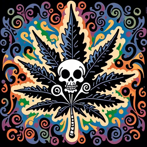 Prompt: a marijuana leaf is shown in front of a psychedelic background with swirls and a spiral pattern in the background, Altichiero, psychedelic art, psychedelic, a digital rendering<mymodel>