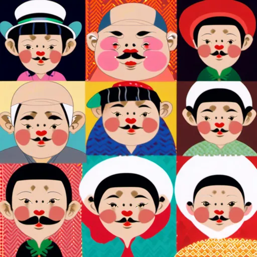 Prompt: 6+boys, asian, baby, bald, beard, cheek-to-cheek, comparison, facial hair, fat, fat man, hat, lips, monkey, multiple boys, multiple girls, mustache, nose, old, old man, old woman, photo \(medium\), photo inset, real life insert, realistic, red lips, reference inset, skeleton, skull, ugly man, what, wrinkled skin<mymodel>