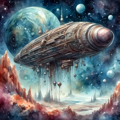 Prompt: <mymodel>Futuristic sci-fi illustration of Odysseus Earth spaceship exploring the unknown depths of space, sleek metallic design with intricate details, cosmic nebulae and stars in the background, high quality, ultra-detailed, futuristic, sci-fi, cosmic, sleek design, space exploration, metallic sheen, interstellar travel, atmospheric lighting, deep space journey