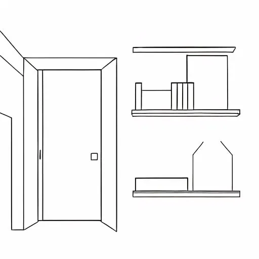 Prompt: Minimalist illustration of assembling a simple wall shelf, clean lines, minimalist style, simple assembly, monochromatic color scheme, uncluttered composition, ikea instruction style, clean and sleek, precise lines, simple wall shelf, assembly process, minimalistic, simple design, easy-to-follow, step-by-step, black and white, clear and concise, minimalist art, instructional illustration, modern, high quality