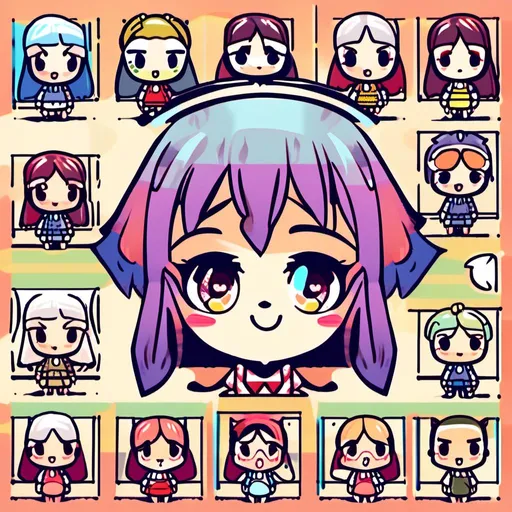 Prompt: Make a list of secondary characters for a kawaii chibi-style comic. The characters should be cute and adorable, and they should fit well with the overall tone and vibe of the comic. The characters should have unique and distinct personalities, and they should play an important role in the story. The characters should also have distinctive design elements, such as unique costumes, hair colors, and accessories. The list should include at least 3 characters.<mymodel>