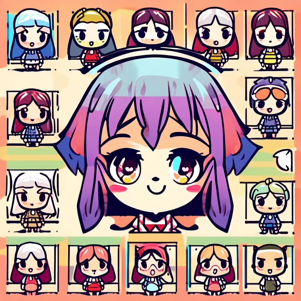 Prompt: Make a list of secondary characters for a kawaii chibi-style comic. The characters should be cute and adorable, and they should fit well with the overall tone and vibe of the comic. The characters should have unique and distinct personalities, and they should play an important role in the story. The characters should also have distinctive design elements, such as unique costumes, hair colors, and accessories. The list should include at least 3 characters.<mymodel>