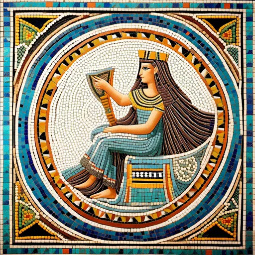 Prompt: mosaique; La mythologie babylonienne est une mythologie qui a ete inventee et developed en Babylone, un empire antique qui existait en Irak. mosaique; Elle contient des mythes, des histoires et des personnages importants qui ont joue un role important dans la culture babylonienne. mosaique; Les personnages les plus importants dans la mythologie babylonienne sont les dieux et les personnages heroiques. 
 mosaique; Les dieux et les personnages heroiques de la mythologie babylonienne sont souvent representes dans les sculptures et les dessins des periods antique et moyen. mosaique<mymodel>mosaique mosaique<mymodel>