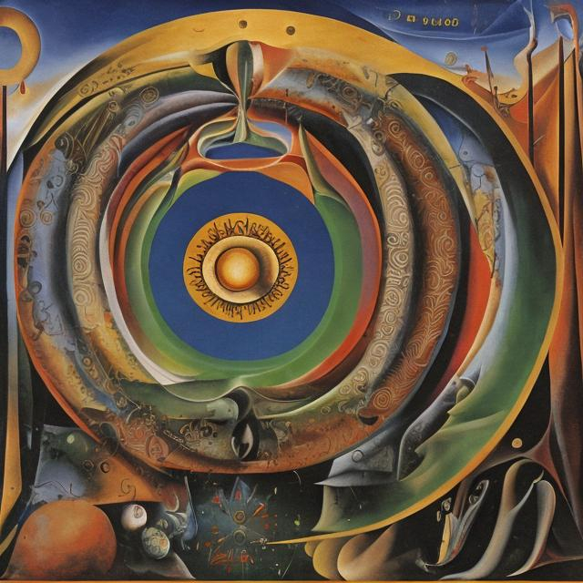 Prompt: Hildegard von Bingen's visions. Surrealist abstract oil painting