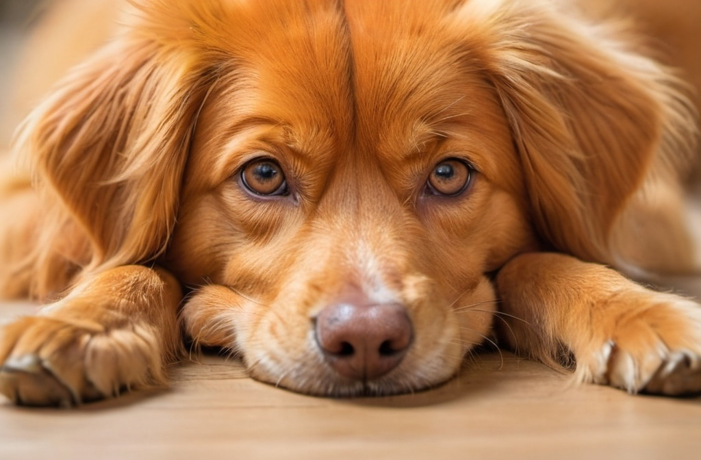 Prompt: orange dog close up with detailed fur