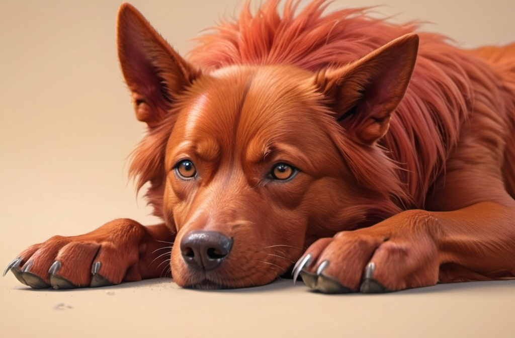 Prompt: ultra realistic anime style red dog close up with detailed fur