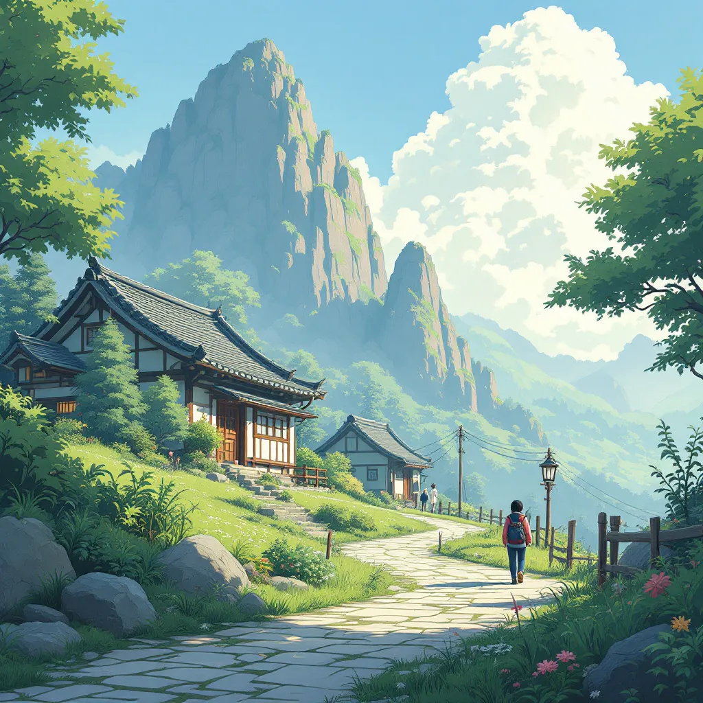 Prompt: Convert into Ghibli style 