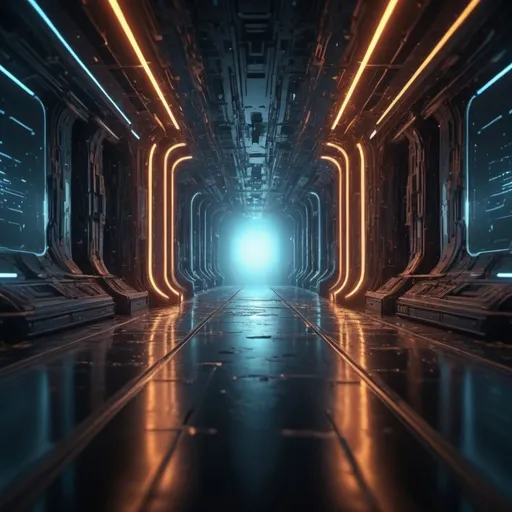 Prompt: detailed, professional, futuristic lighting. 4k, artistic, impressive, beautiful, high contrast, expressive representation, enigmatic atmosphere, high resolution, detailed, mysterious, abstract, surreal, enigmatic, intricate details, ethereal, emotional,dramatic color gradient from warm, serene and vibrant hues on the left to dark, cold and gloomy tones on the right, split atmosphere conveying a duality of emotions, detailed symbolic elements reflecting contrasting themes, intricately detailed background, high depth, 4K, ultra-detailed, cinematic masterpiece.