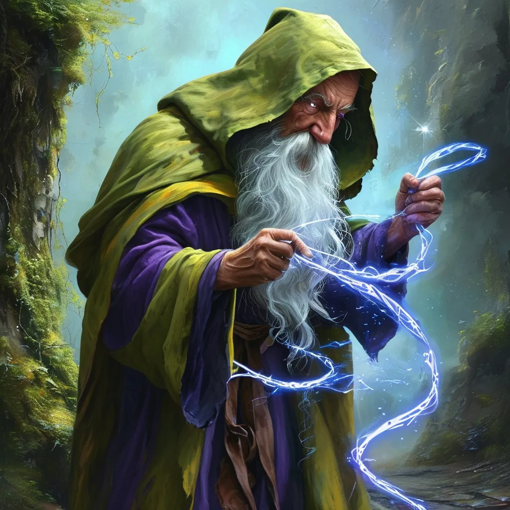 Prompt: A wizard bending the reality