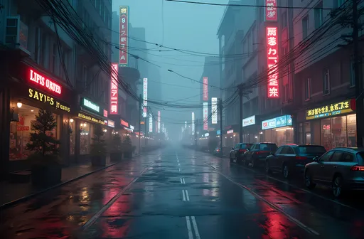 Prompt: cyberpunk city background for a youtube video 