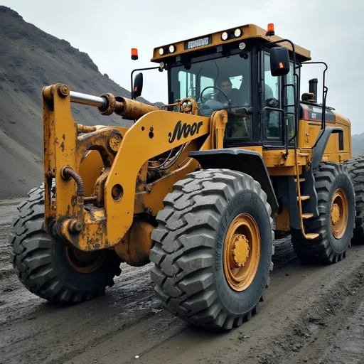 Prompt: Off Highway Equipement operating in A cOAL MINE
