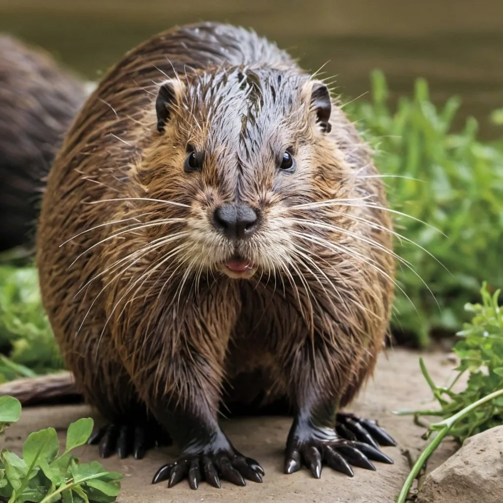 Prompt: nutria disfrazada de nutricionista