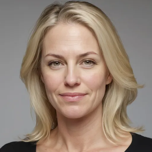 Prompt: average looking 40 year old white american woman blonde hair