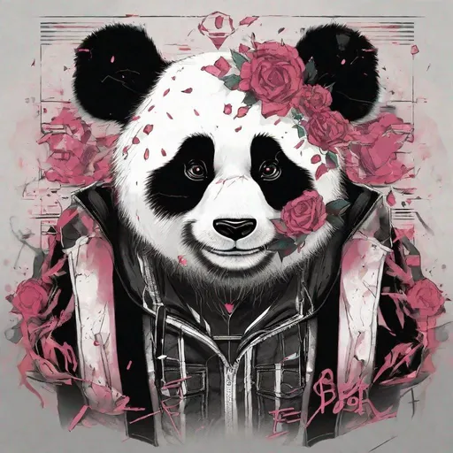 Prompt: Break hurt love dark panda