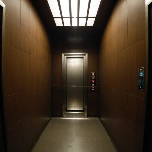 Prompt: An elevator descending into the maze.
