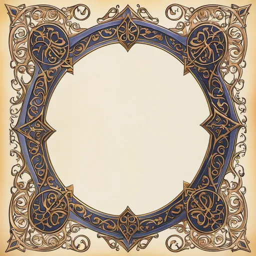 Prompt: arabesque grimoire page border