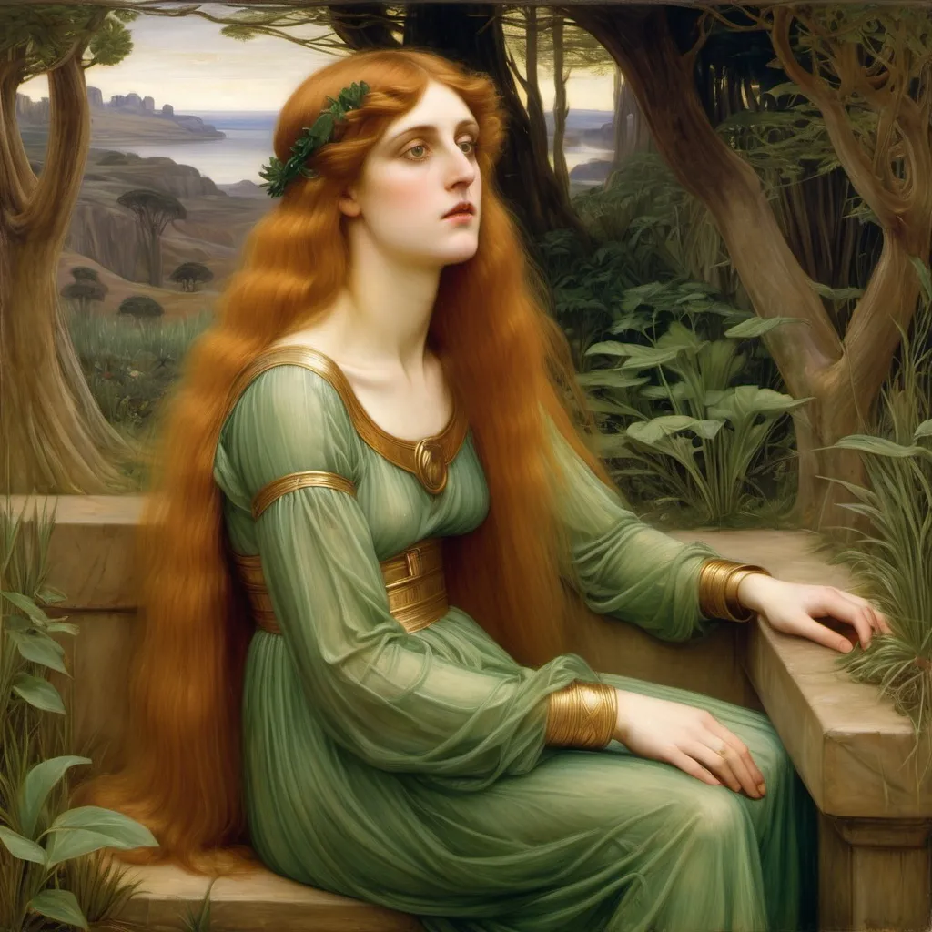 Prompt: Pre-Raphaelite painting of Xanadu