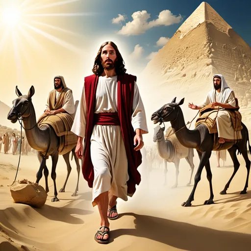 Prompt: Jesus go to Egypt 
