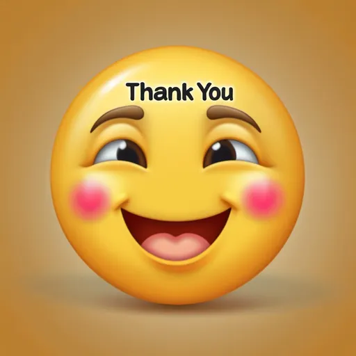 Prompt: An emoji with Thank you  words