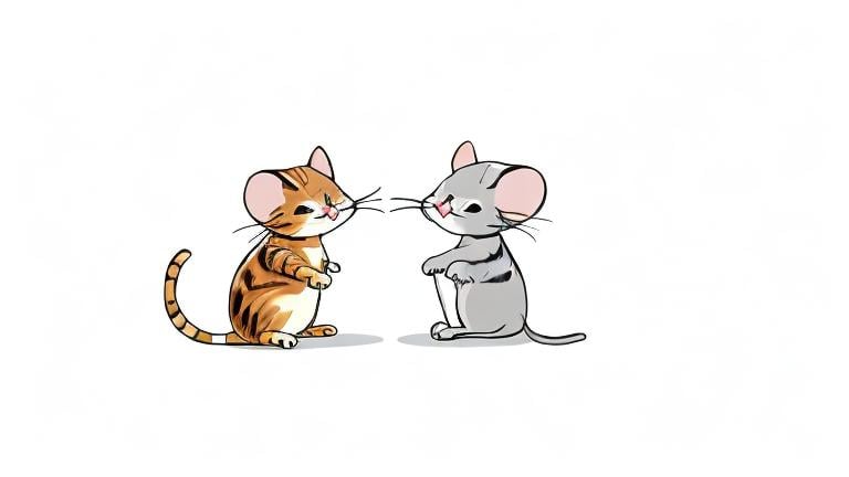 Prompt: cat and mouse truce
