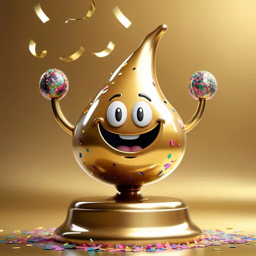 Prompt: (trophy for not pooping your pants), shaped like a poop emoji on a pedastal
, shiny gold finish, cheeky inscription, playful yet elegant, whimsical embellishments, high polished surface, surrounded by confetti, bright colorful background, emphasizing celebration and humor, warm and inviting atmosphere, perfect for a laugh, ultra-detailed, 4K quality, fun and light-hearted tone.