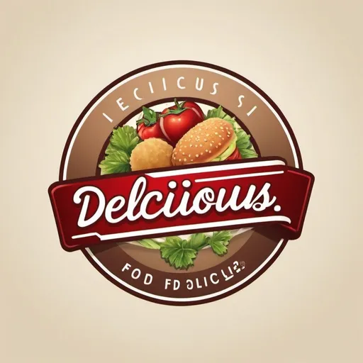 Prompt: 
Logo of a delicious food


