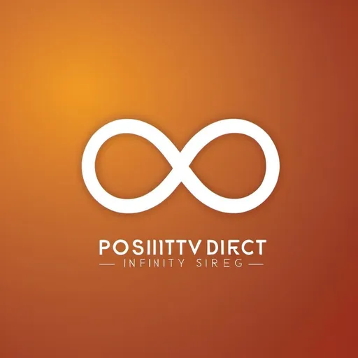 Prompt: Make a logo for a company named positivity direct with infinity sign 

