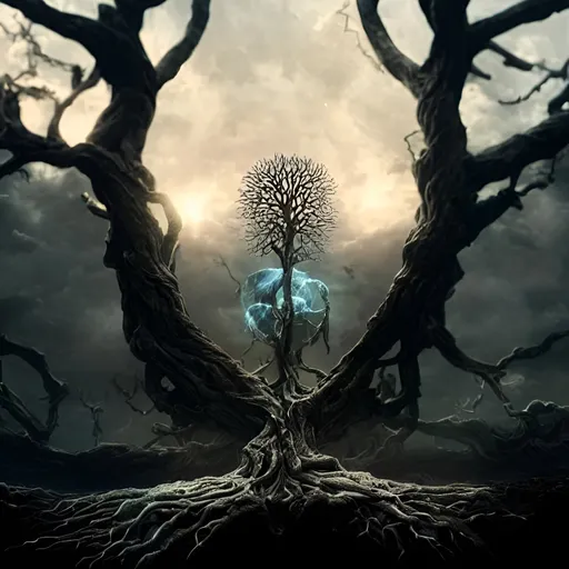 Prompt: cosmic tree of life, Epic, cinematic, brilliant, stunning, intricate meticulously detailed, dramatic, atmospheric, maximalist digital matte painting