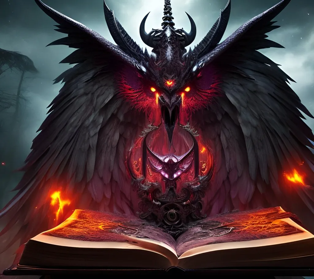 Prompt: (Book of end times) Grimoire, dangerous, magical, huge, beautiful, ominous, magical symbols, Menacing, Majestic, harp focus, vivid color, intricate details, highly detailed, UHD, HDR, 8K, ((Masterpiece))