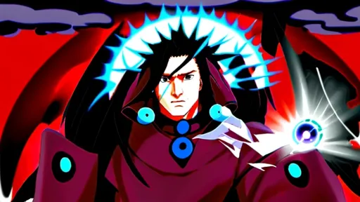 Prompt: Madara Uchiha with rinnagen 