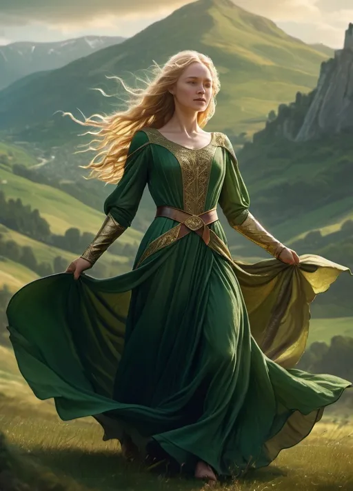 Prompt: Eowyn dress