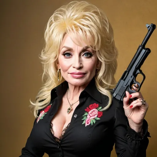Prompt: Dolly Parton as an assassin